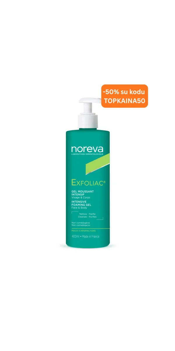 Intensyvaus poveikio putojantis gelis EXFOLIAC®