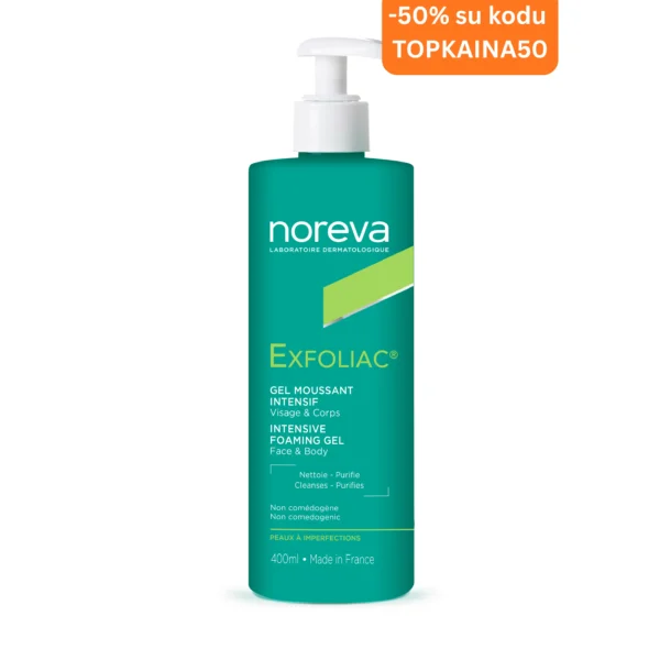 Intensyvaus poveikio putojantis gelis EXFOLIAC®